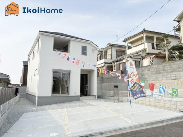 明石市魚住町金ケ崎　新築戸建のエントランス|【ホームページに現地動画掲載中】●年中無休：当日予約可●家の前公園で子育て環境も良好です♪