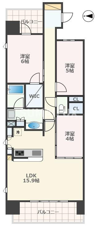 レーベン熊本駅レクシアの間取り