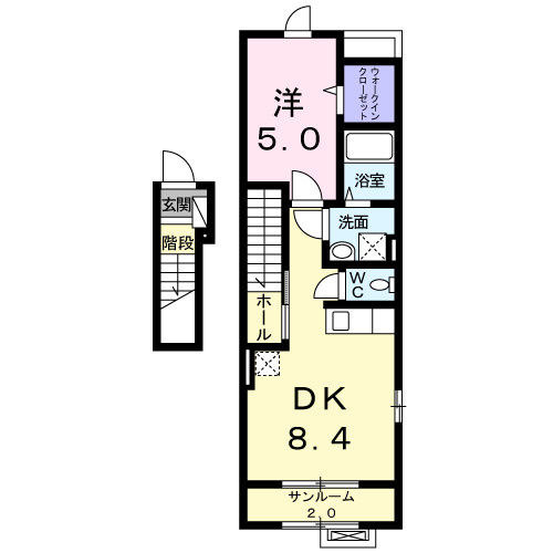 ２Ｆ　１ＤＫ