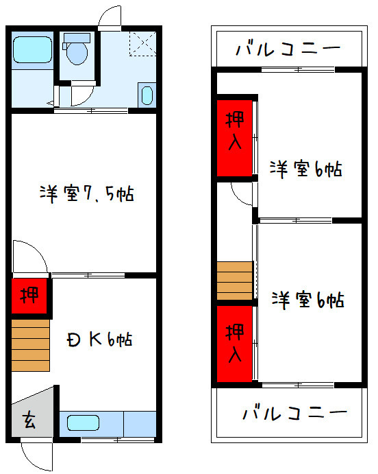 鳳中町戸建賃貸の間取り