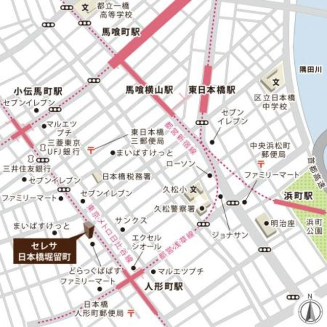 セレサ日本橋堀留町の地図