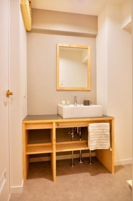 【洗面所】 | ラクラス田原町 | 洗面台（モデルルーム(家具・調度品は賃貸対象に含まれません。）)