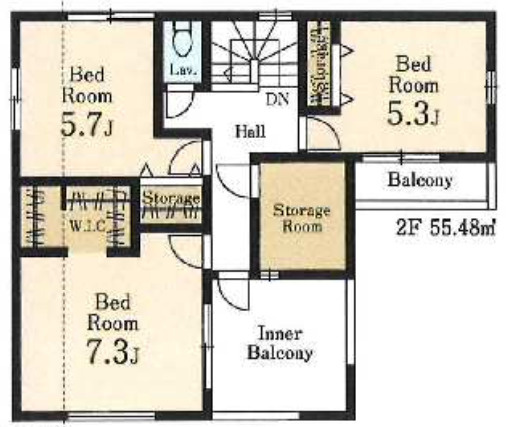 【仲介手数料無料】所沢市上新井１４期全６棟６号棟　所沢の新築なら西武ハウジングの間取り