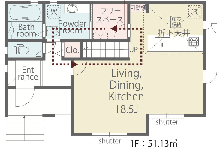 【仲介手数料無料】所沢市下富第２期全１棟　所沢市の新築住宅なら西武ハウジングの間取り