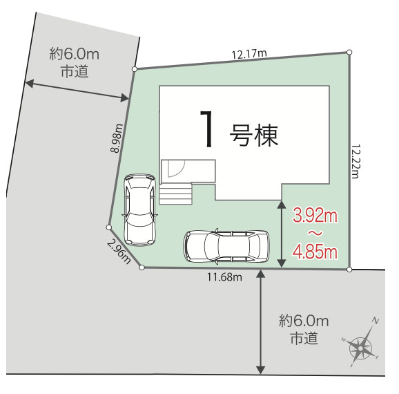 【仲介手数料無料】所沢市下富第２期全１棟　所沢市の新築住宅なら西武ハウジングの区画図