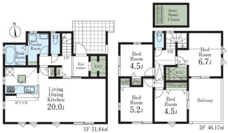 【間取り】 | 東久留米弥生第2　全1棟　1号棟 | 東久留米弥生第2　全1棟　1号棟