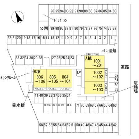 エール豊岡の区画図