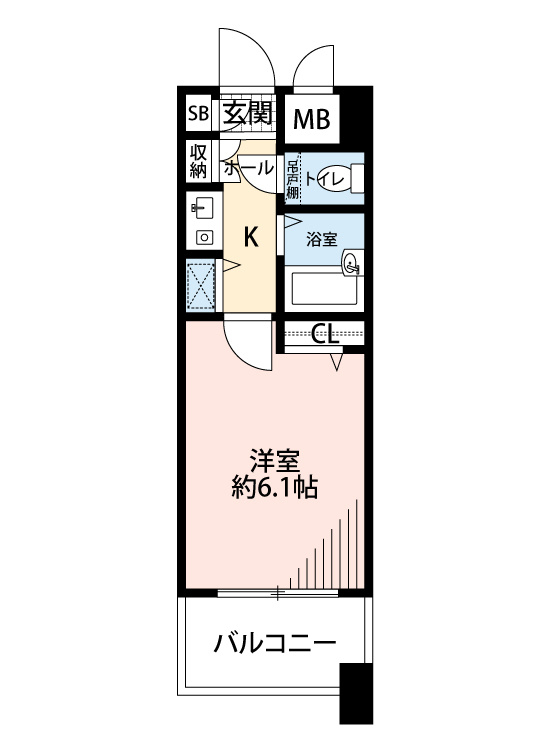 ダイナコート小倉下到津Ⅱ　2階の間取り