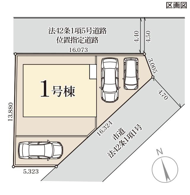小美玉市江戸1期　新築戸建の区画図
