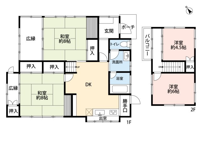 上藤松一丁目　戸建の間取り