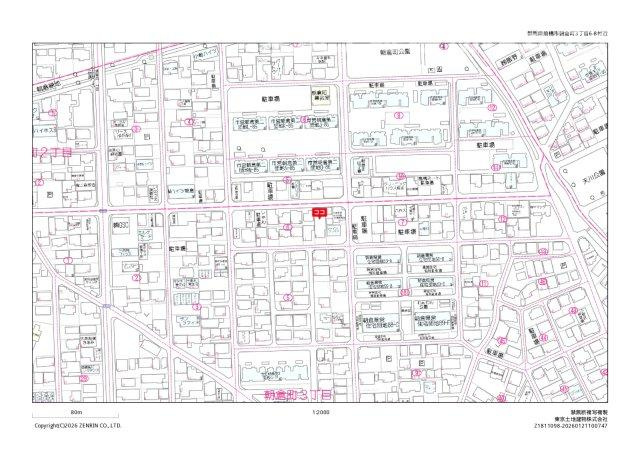 前橋朝倉町3丁目　売地の地図