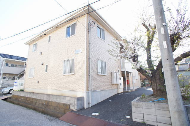 文京弐番館のエントランス|敷地内に桜咲いてきれいですよ