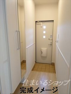 広島市安佐北区落合５丁目のアパートの玄関|完成イメージ（同間取り別部屋）です