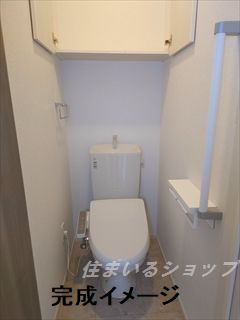 広島市安佐北区落合５丁目のアパートのトイレ|完成イメージ（同間取り別部屋）です