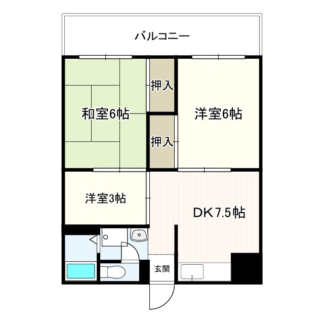 第三岩井ハイツの間取り