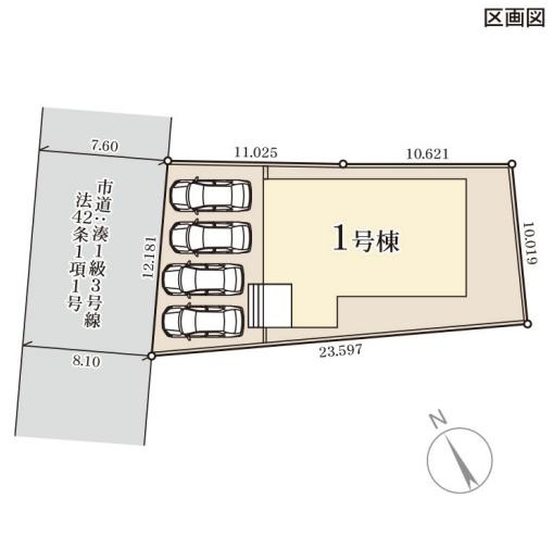 ひたちなか市八幡町2期　新築戸建の区画図