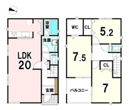 【20万円ｷｬｯｼｭﾊﾞｯｸ対象物件】クレーデルガーデン斑鳩町龍田第2 全2棟1号棟の画像