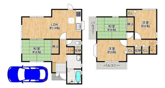 【間取り】 | 池田下町　中古戸建 | 全室2面採光で換気もしやすい仕様になっています♪