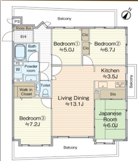  | 【サンハウス徳川】✨️仲介手数料無料✨️旭丘小学校・桜丘中学校