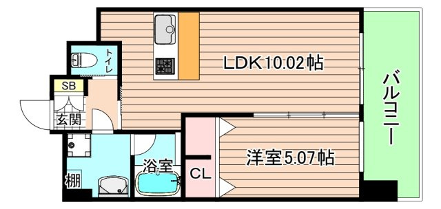 大阪市都島区都島本通４丁目の賃貸マンションの間取り