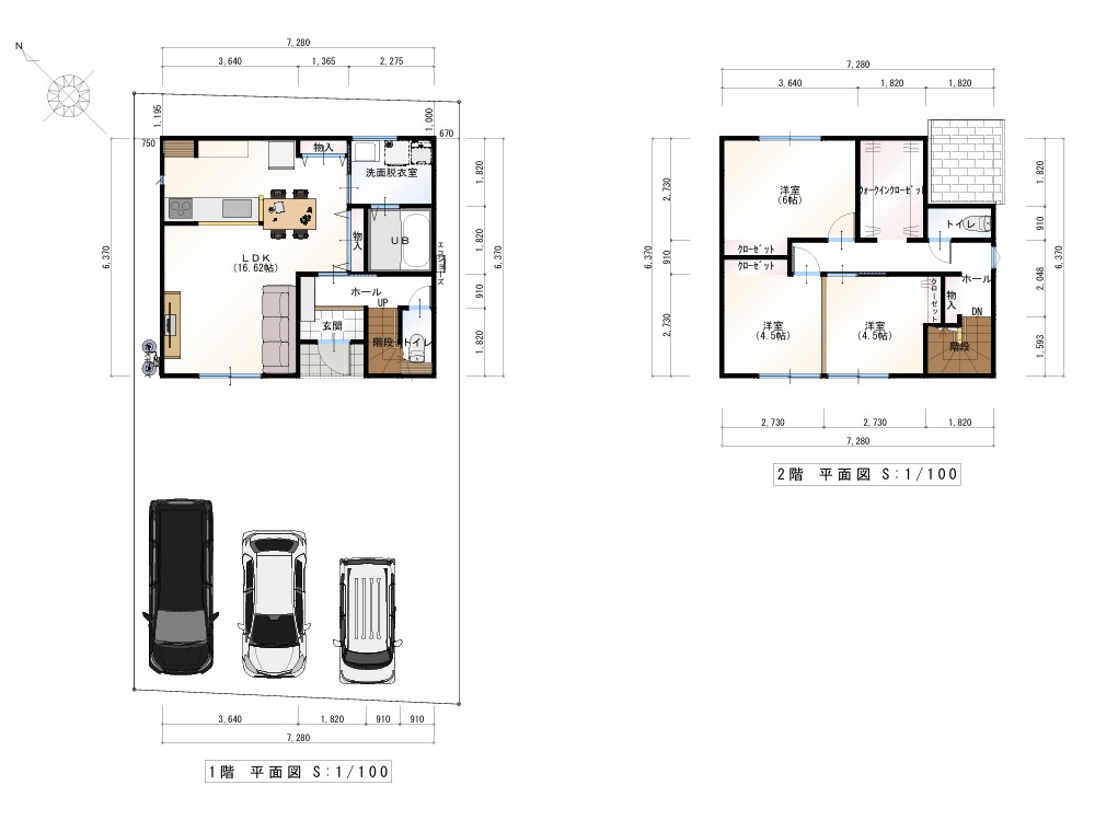 香南市野市西野-西棟-新築戸建ての間取り|西棟