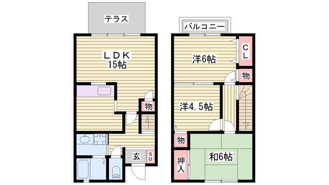 パルティーダ Ｂ棟の間取り