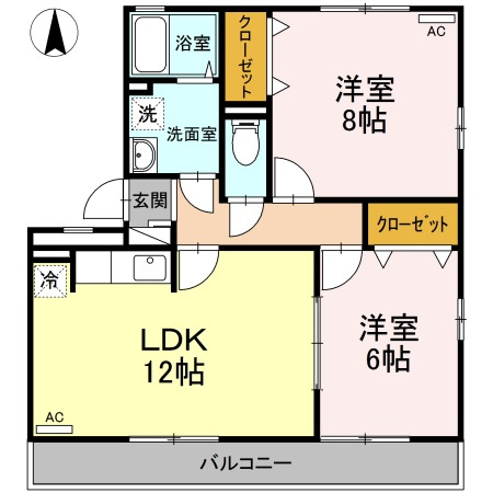 コートドール海老ノ丸 B棟の間取り