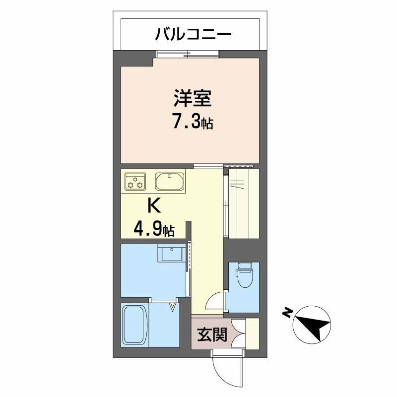 熊本市中央区本荘５丁目の賃貸マンションの間取り