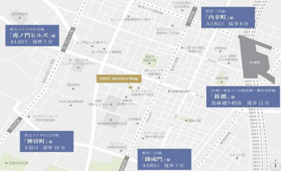ＨＯＹＯ新虎ビル　10Fの地図