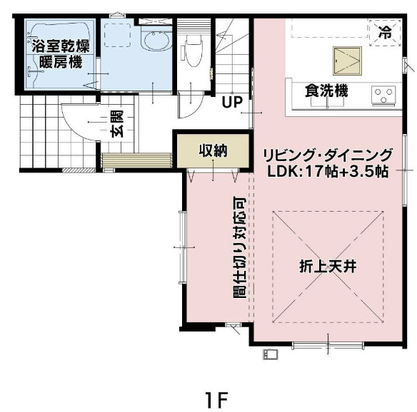 【仲介手数料無料】所沢市東狭山ケ丘７期全５棟１号棟　所沢新築なら西武ハウジングの間取り