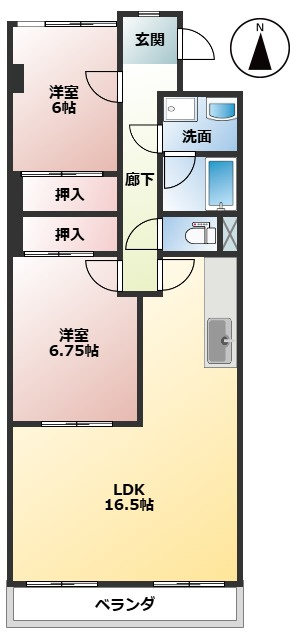 ベルメゾン若森の間取り
