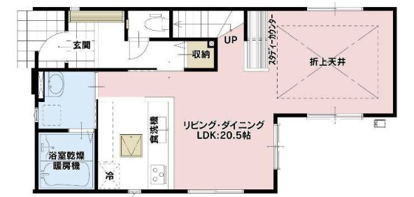 【仲介手数料無料】所沢市東狭山ケ丘７期全５棟４号棟　所沢新築なら西武ハウジングの間取り