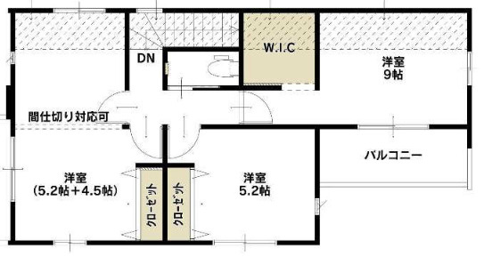 【仲介手数料無料】所沢市東狭山ケ丘７期全５棟４号棟　所沢新築なら西武ハウジングの間取り