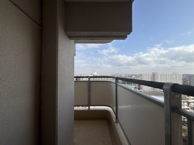 清新北ハイツ5号棟のバルコニー