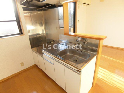 【キッチン】 | クレメンティアＢ | ２口ガスコンロ設置可能な対面キッチンです。