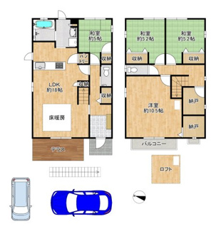 【間取り】 | 内田町４丁目　中古戸建 | 間取りは4LDK+2S収納豊富な間取り設計です♪