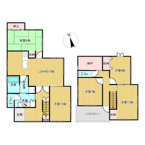【オール電化】牛久市南中古戸建の間取り
