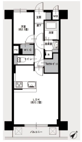 【間取り】 | ★仲介手数料無料★チュリス武蔵小山（新規リノベーション済み）