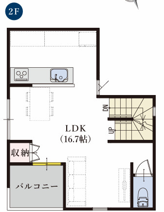 葵区水落町4期（1棟）新築分譲の間取り|2階間取り