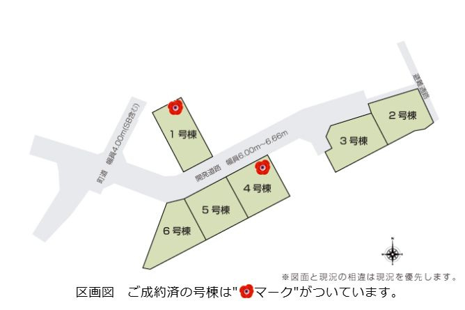 松田町松田惣領新築戸建て　2号棟の区画図|配置図「松田町松田惣領新築戸建て」
