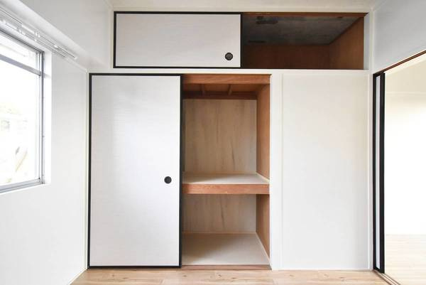 ビレッジハウス二口1号棟の収納|モデルルームの写真です