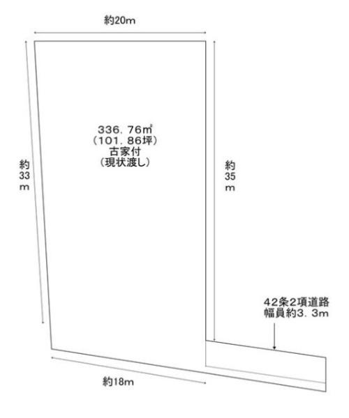 天理市櫟本町の売地の土地図