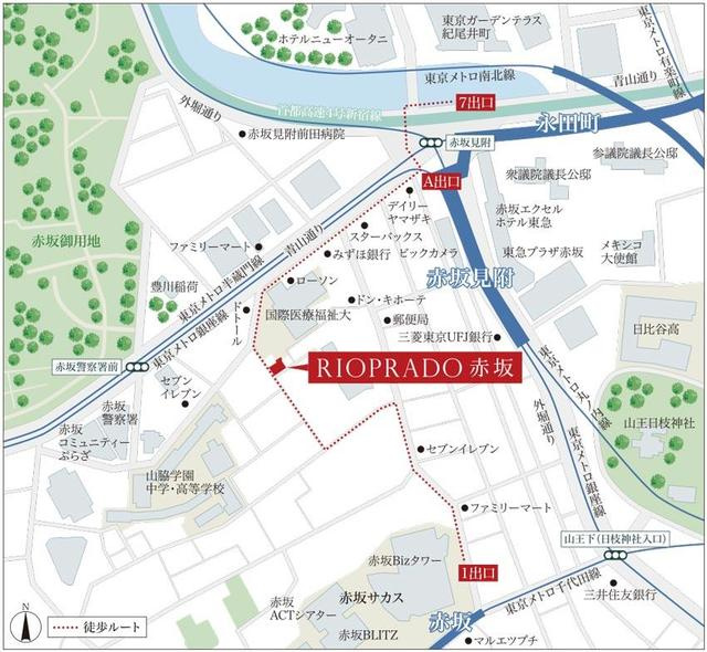 ＲＩＯＰＲＡＤＯ赤坂の地図