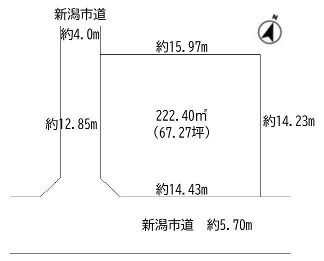 東区東中島1丁目　土地の区画図