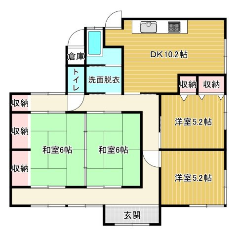喜光地町１丁目　中古住宅の間取り