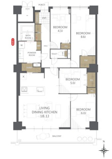 【間取り】オーク・スクエア西神中央六番館 