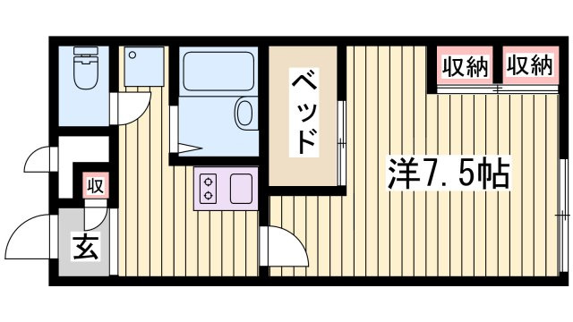 レオパレス魚住南の間取り