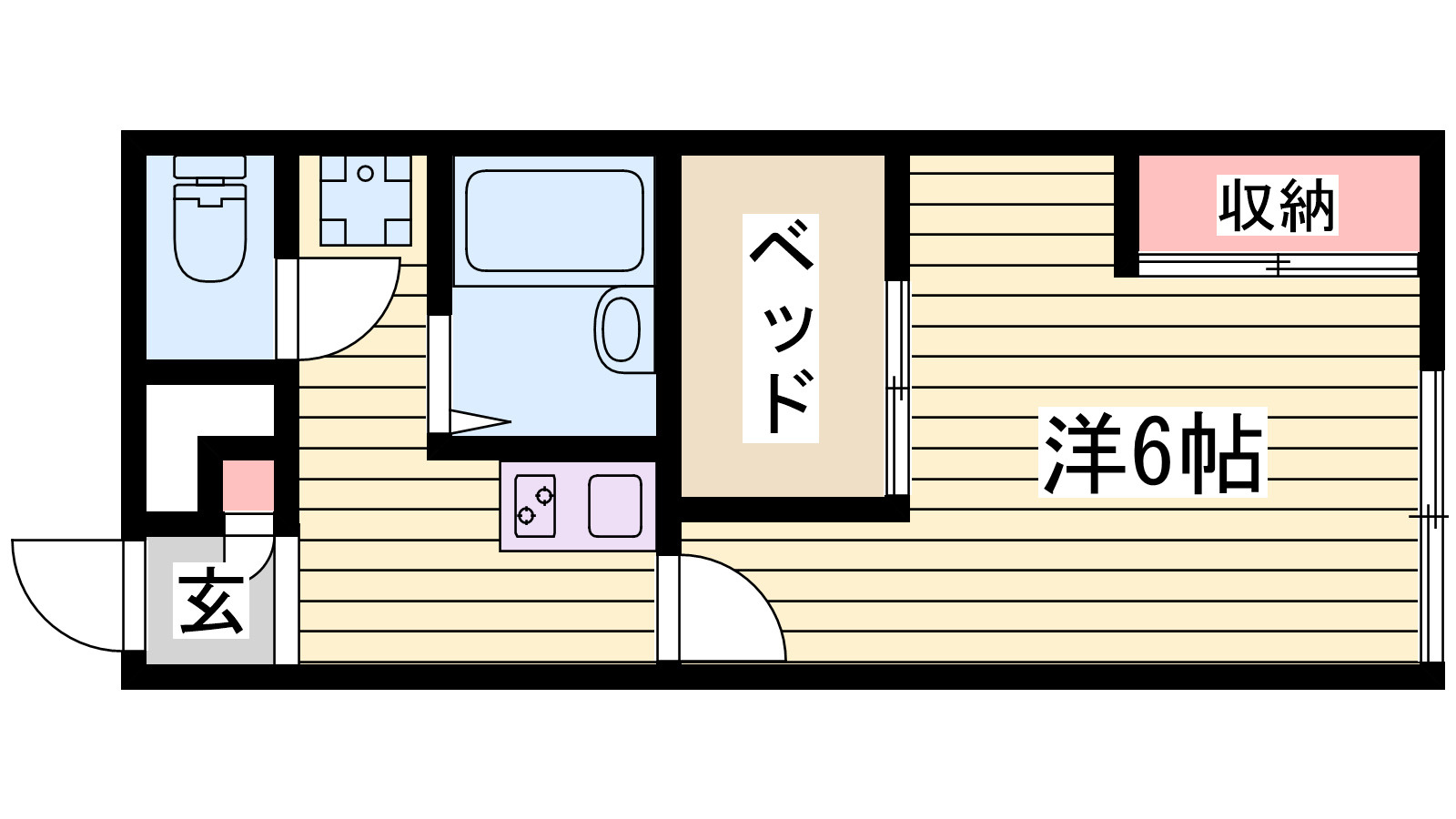 レオパレスハイベリーの間取り