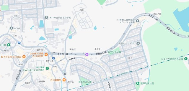 神戸市須磨区若草町　第1期　新築一戸建ての地図
