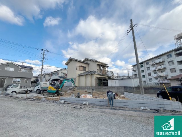 明石市魚住町西岡　第22期　新築一戸建ての外観|周辺は落ち着いた街並みの住宅地！子育てがしやすい住環境です！まだ未完成ですが、現地でしかわからない事もございます。是非一度ご覧ください。